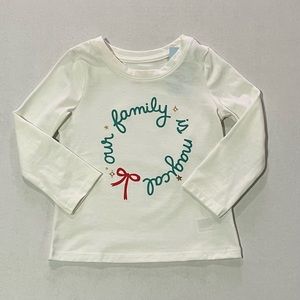 Cat & Jack Toddler Girls “Our Family Is Magical” Print Long Sleeve Shirt(2T)
